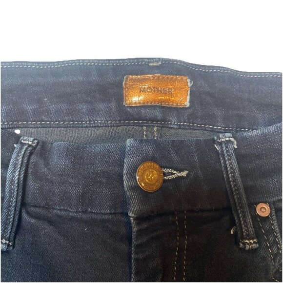 Mother Jeans Womens 26 Blue Denim High Waisted Rise The Looker Coffee Tea Or Me - Picture 6 of 9